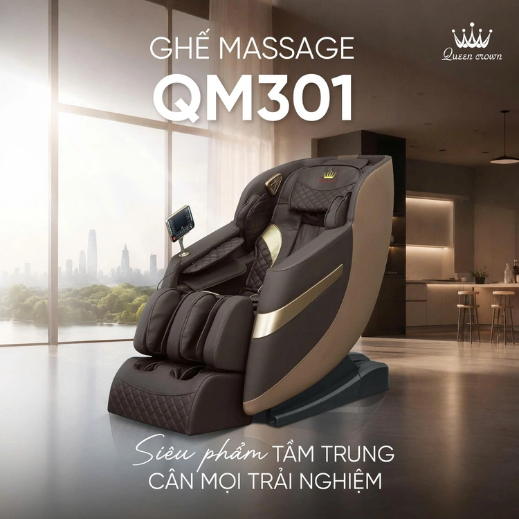 Ghế massage Queen Crown QM301 - Cân mọi nhu cầu thư giãn