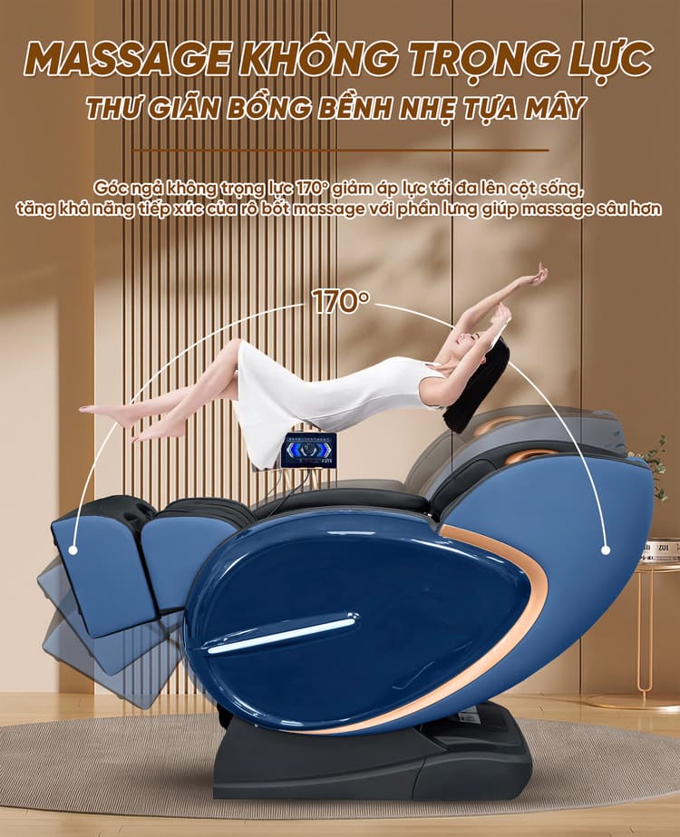 Ghế massage Queen Crown QL05 Pro-X - Không trọng lực bồng bềnh