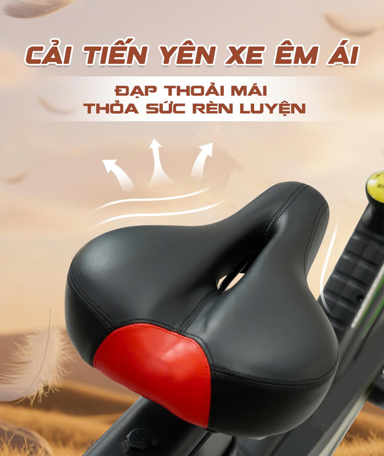 Xe đạp tập Queen Crown 350 Sport Cải tiến yên xe êm ái