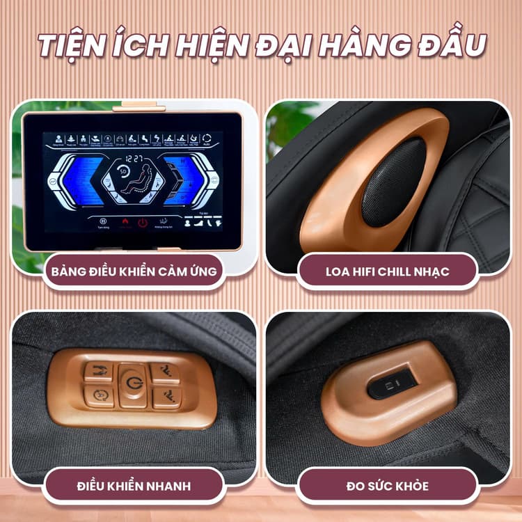 Ghế massage Queen Crown QL698 Luxury - Tiện ích hàng đầu