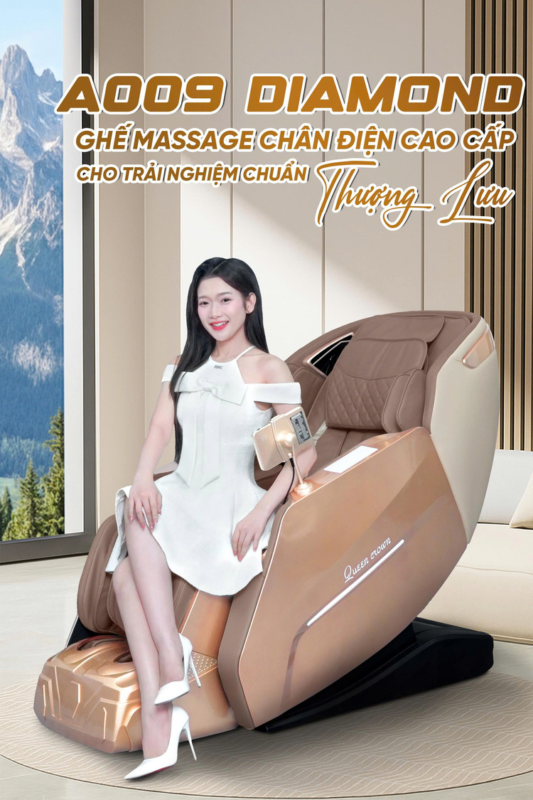 Ghế Massage Cao Cấp Queen Crown A009 Diamond Ghế massage chân điện cao cấp