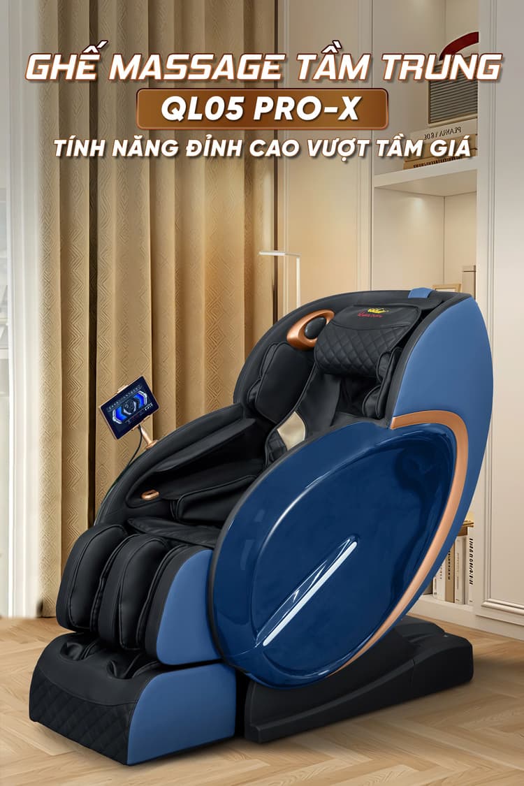 Ghế massage Queen Crown QL05 Pro-X - Đỉnh cao vượt tầm giá