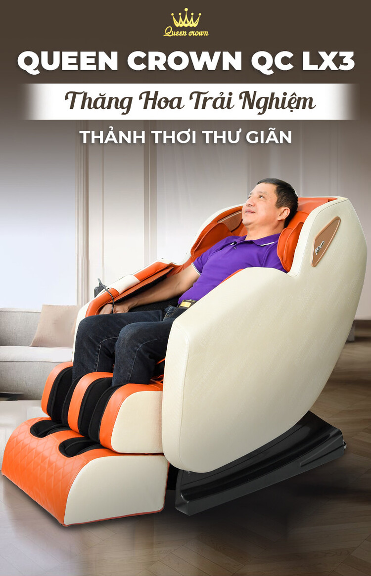 Ghế massage Queen Crown QC LX3 Plus thư giãn thảnh thơi