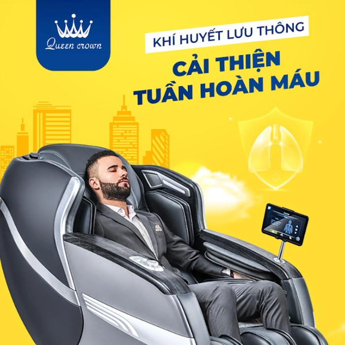 Sử dụng thiết bị massage giúp kích thích, tăng cường lưu thông máu