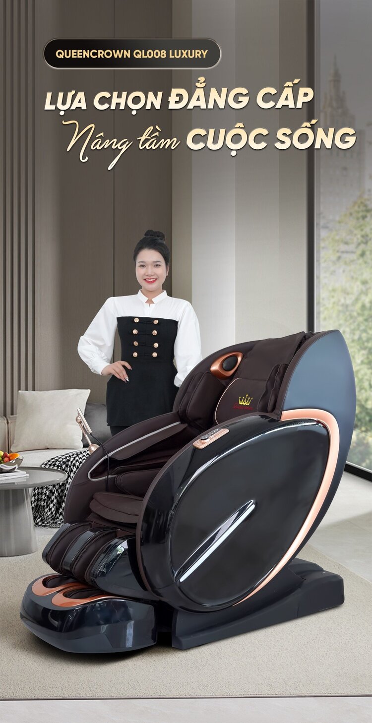 Ghế massage Queen Crown QL 008 Luxury lựa chọn đẳng cấp