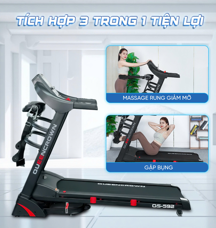 Máy chạy bộ QS592 Tiện ích 3in1