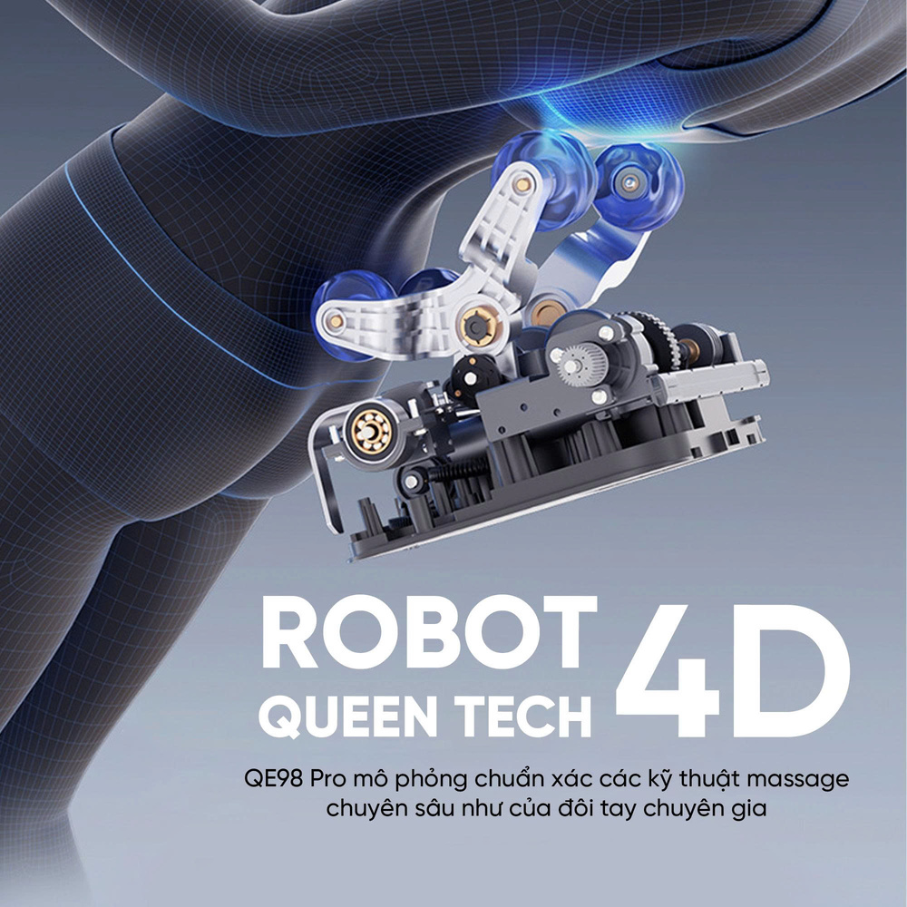 Ghế Massage Queen Crown QE98 Pro - Robot Queen Tech 4D