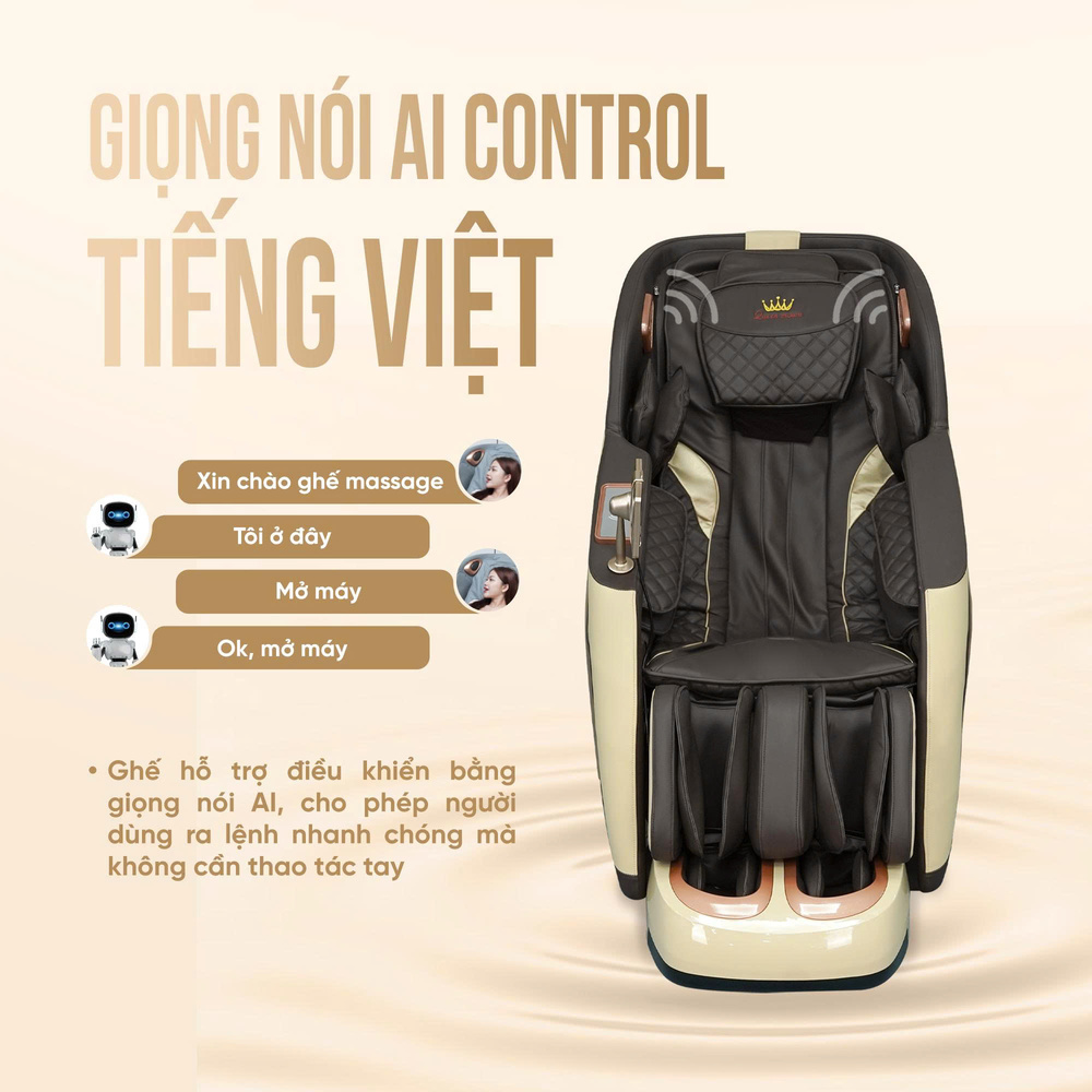 Ghế massage Queen Crown QM S300 - Nhận lệnh tức thì
