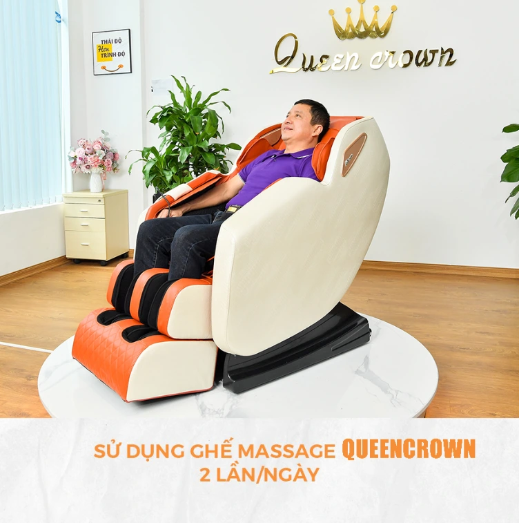 Khuyến khích tần suất sử dụng ghế massage là 2 lần/ngày