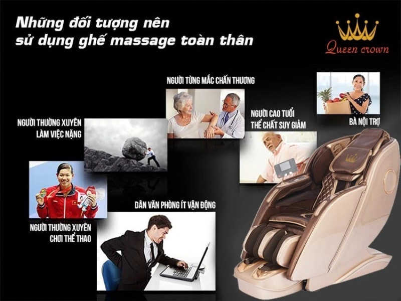 Những đối tượng nên dùng ghế massage lưng toàn thân?