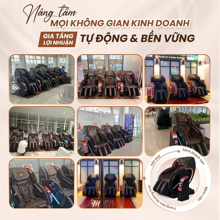 Ghế massage kinh doanh Queen Crown KD008 Plus - Nâng tầm không gian dịch vụ