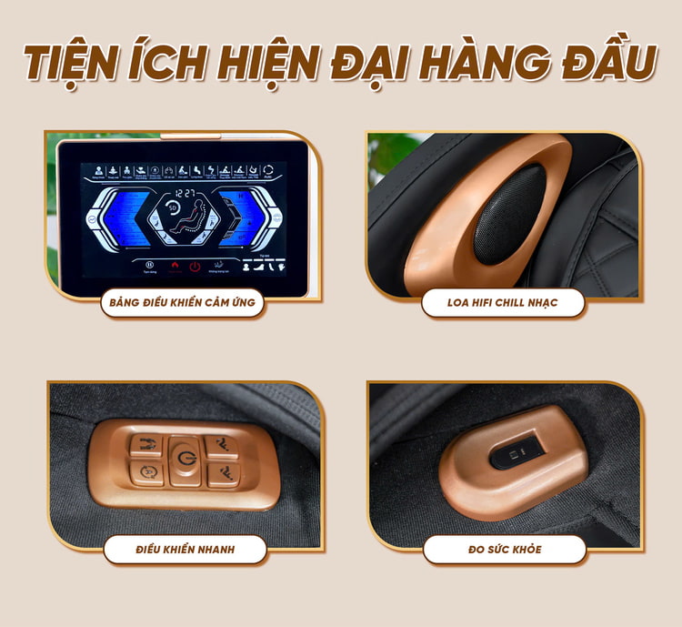 Ghế massage Queen Crown QL05 Pro-X - Tiện ích hàng đầu