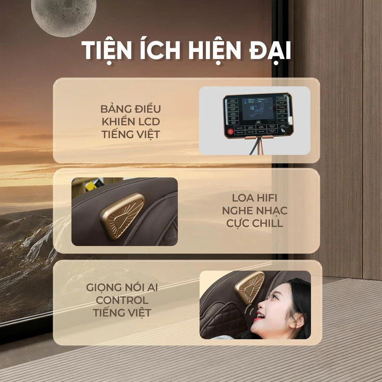 Ghế massage Queen Crown QM301 - Tiện ích hiện đại
