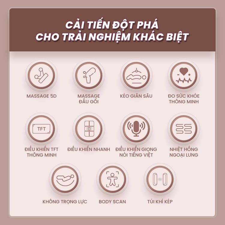 Ghế massage Queen Crown QL698 Luxury - Cải tiến đột phá