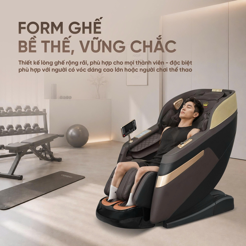 Ghế Massage Queen Crown QM501 - Thiết kế bề thế
