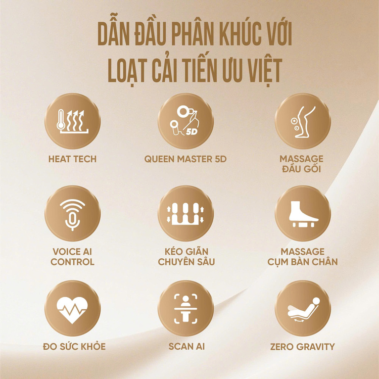 Ghế massage Queen Crown QM S300 - Cải tiến vượt trội