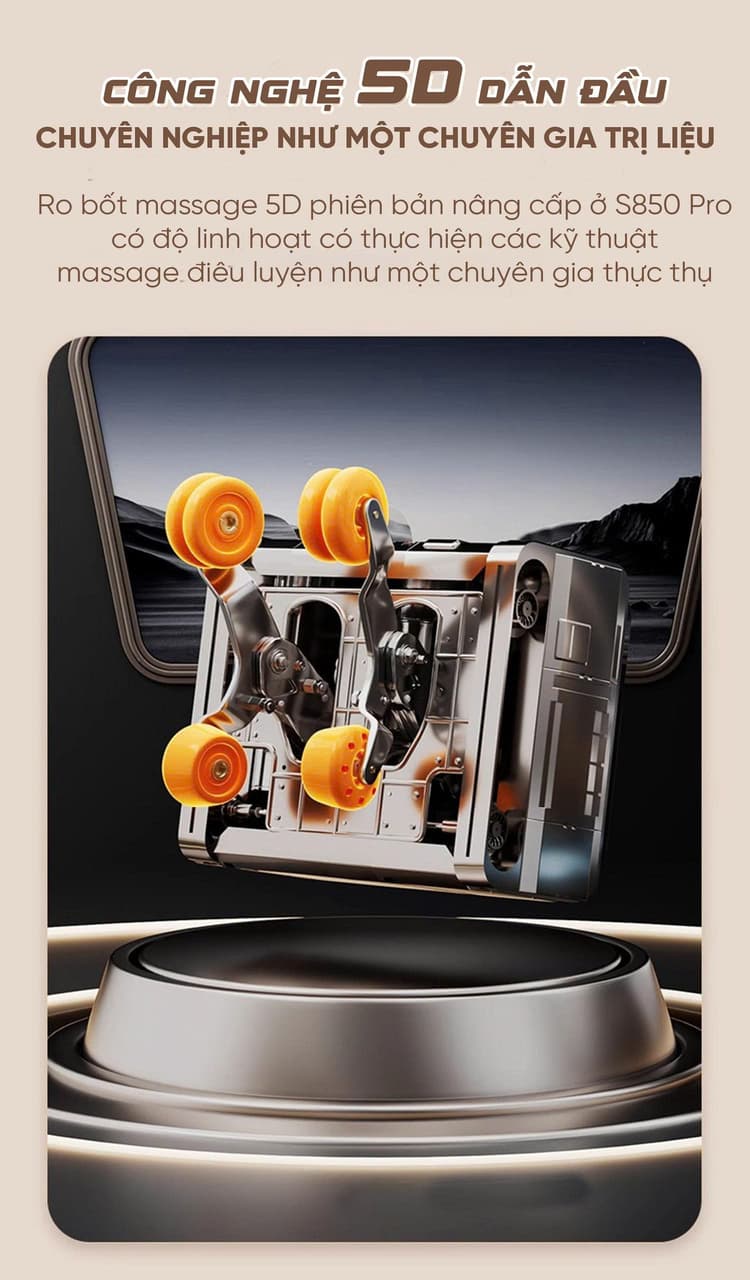 Ghế massage cao cấp Queen Crown S850 Pro - Công nghệ 5D dẫn đầu