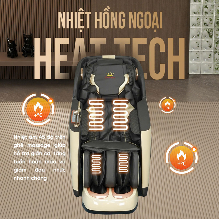 Ghế massage Queen Crown QM S300 - Nhiệt hồng ngoại sưởi ấm