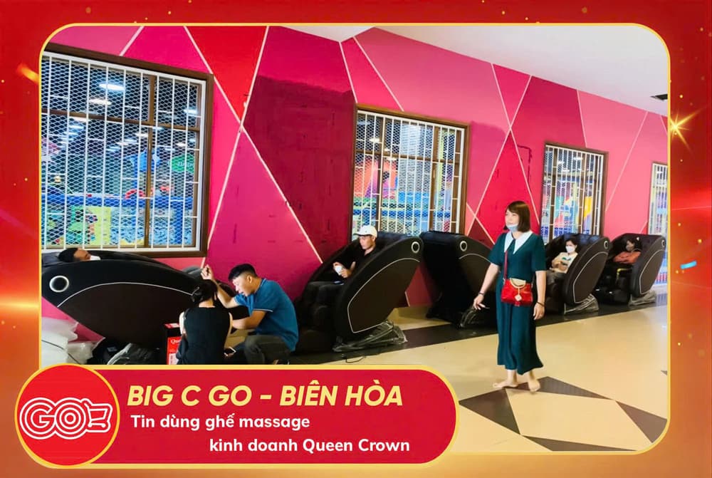 Big C Go Biên Hòa Nâng Cao Trải Nghiệm Khách Hàng Với Ghế Massage Thu Tiền Queen Crown