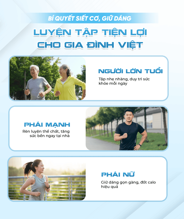 Xe đạp tập Queen Crown 550 Sport - Cả nhà cùng khỏe