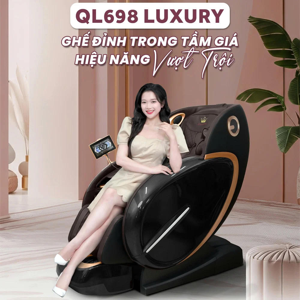 Ghế Massage Queen Crown QL698 Luxury - Siêu phẩm xứng tầm