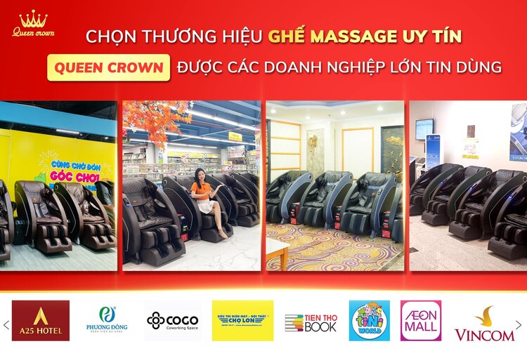 Queen Crown thương hiệu ghế massage kinh doanh được tin dùng hiện nay