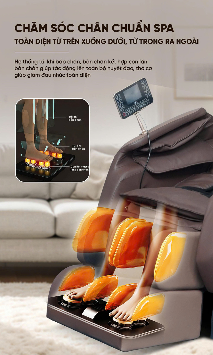Ghế massage Queen Crown QA35 Pro - Chăm sóc đôi chân