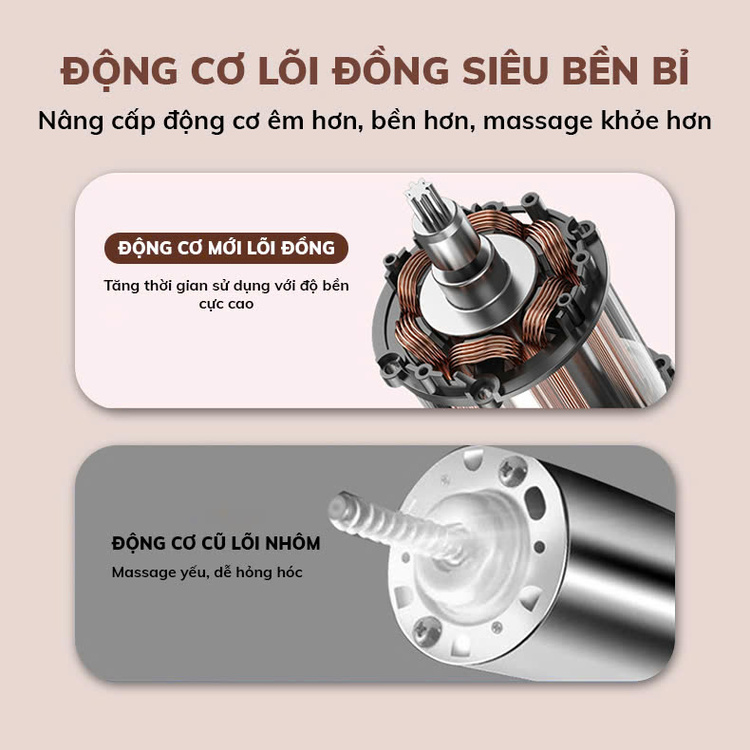 Máy Massage Cổ Vai Gáy Lưng Động cơ siêu bền bỉ