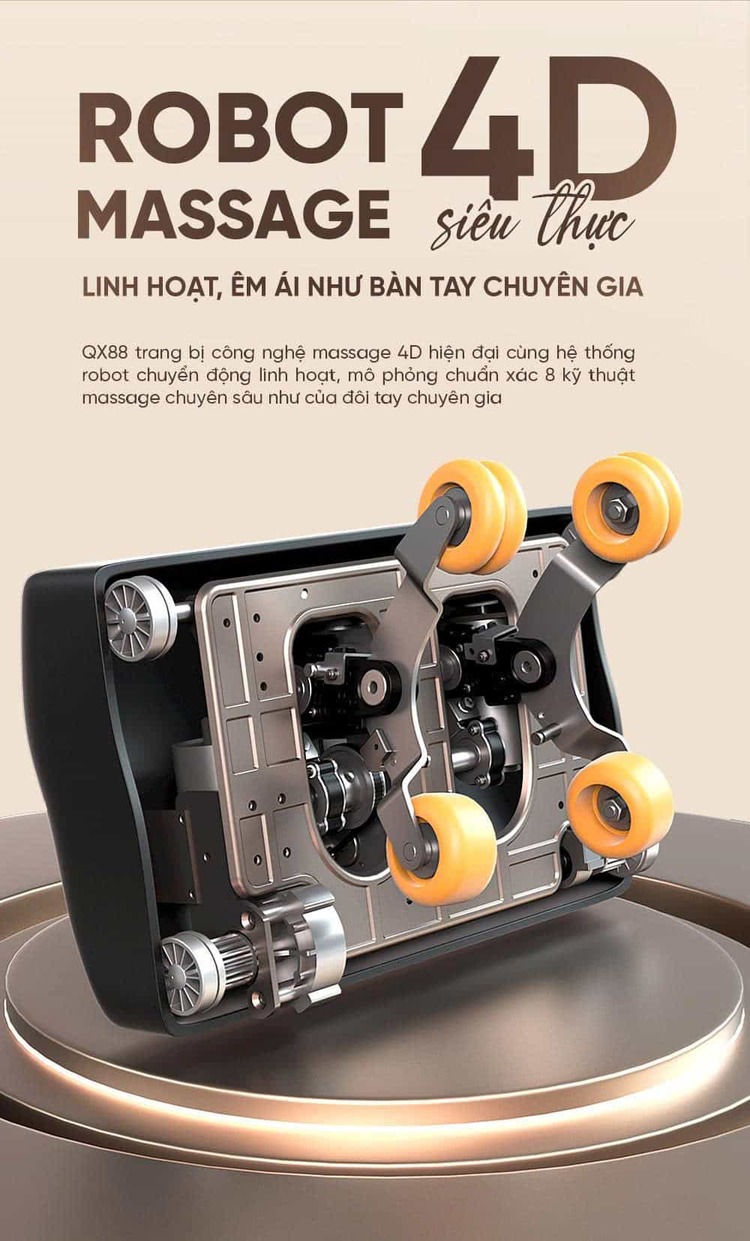 Ghế massage Queen Crown QX88 Robot massage siêu thực