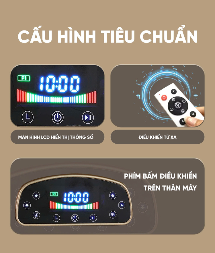 Máy rung toàn thân Queen Crown QC FR48 cấu hình tiêu chuẩn