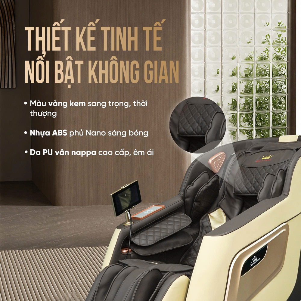 Ghế massage Queen Crown QM S300 - Thiết kế sang trọng
