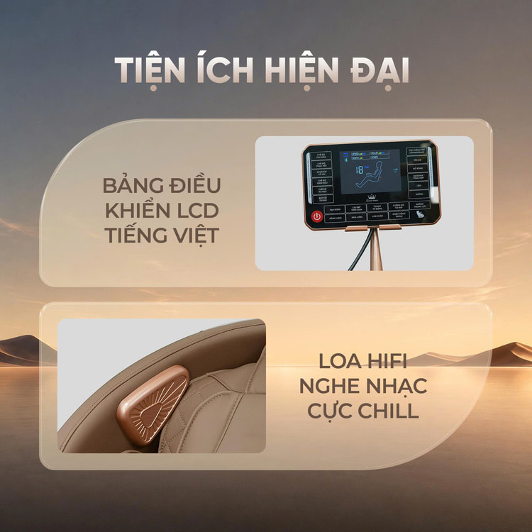 Ghế massage Queen Crown QE555 Pro - Tiện ích hàng đầu