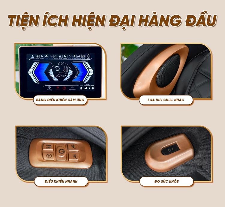 Ghế massage Queen Crown QL05 Pro-X - Tiện ích hàng đầu