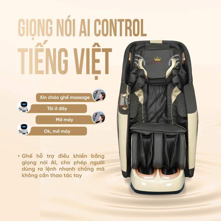 Ghế massage Queen Crown QM S300 - Nhận lệnh tức thì