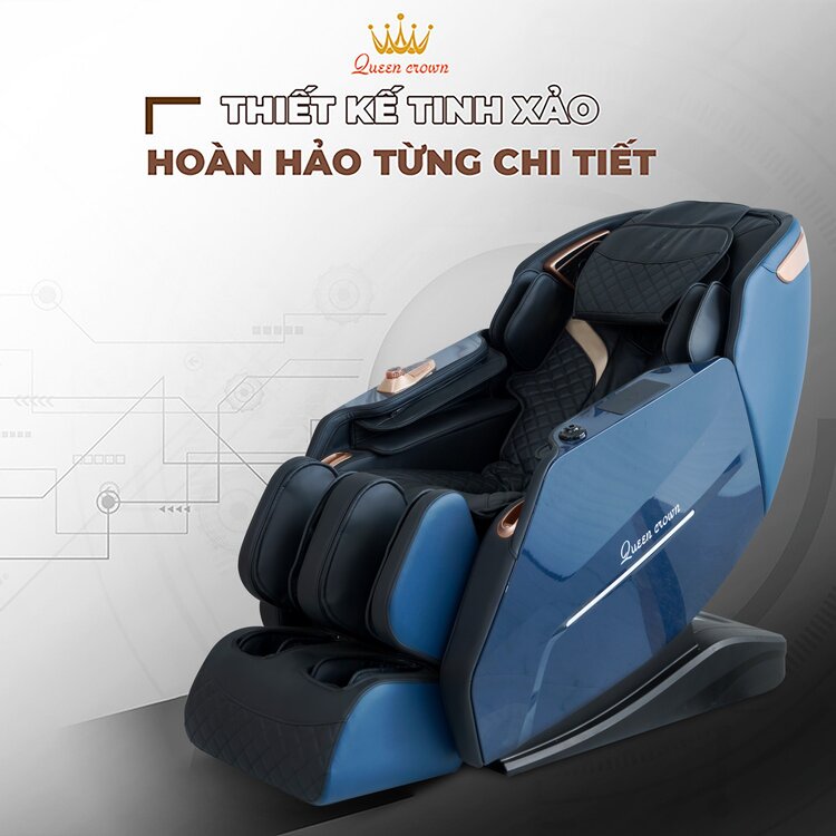 Ghế massage Queen Crown QC A7 Luxury thiết kế hoàn hảo từng chi tiết
