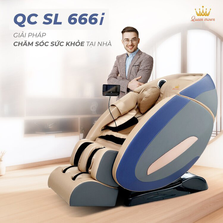 Bài tập chuyên sâu ghế massage Queen Crown QC SL666i