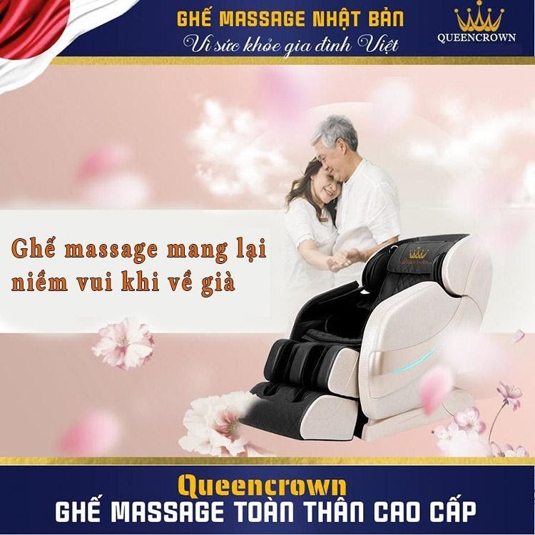 Sử dụng ghế massage mang lại niềm vui, hạnh phúc cho người già