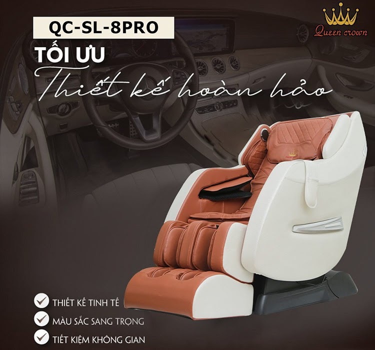 ghế matxa nhập khẩu Queen Crown QC SL8 Pro