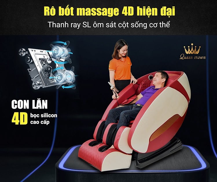 ghế massage nhập khẩu nhật bản Queen Crown QC CX6