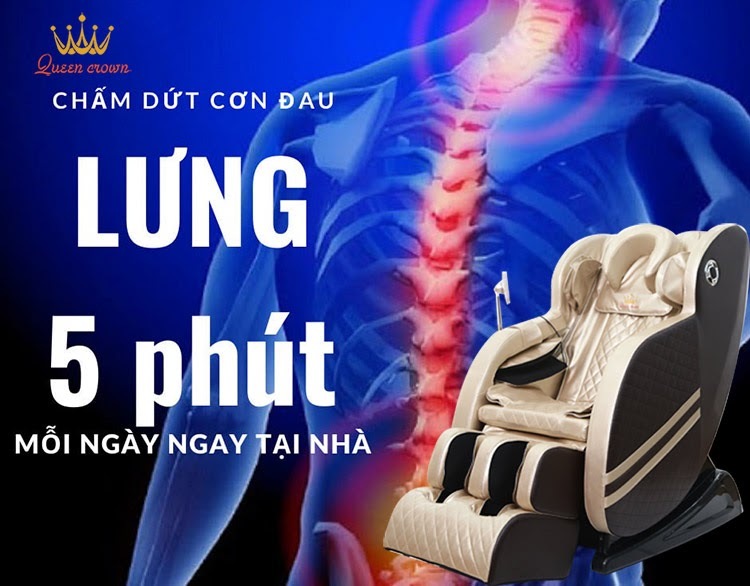 Sử dụng ghế massage giúp loại bỏ mọi cơn đau nhức vùng lưng