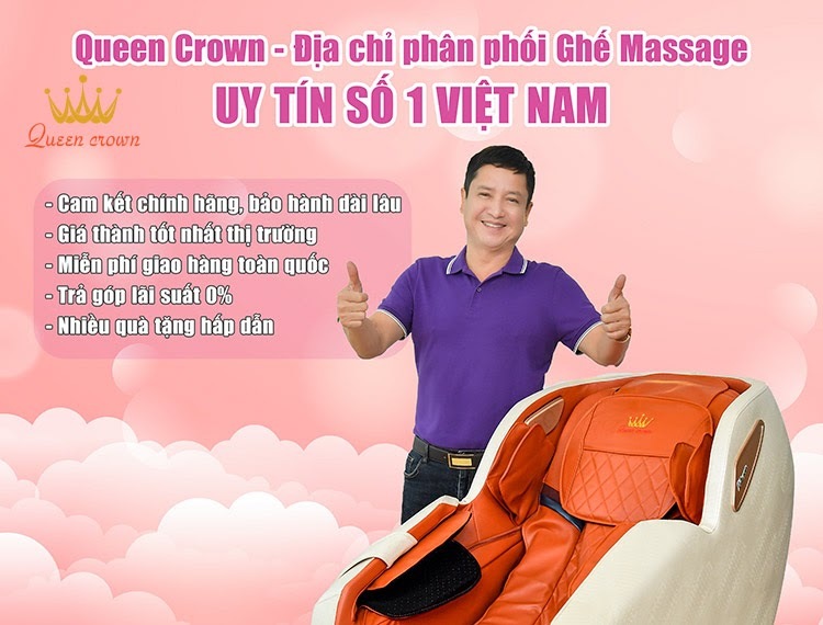 Queen Crown đơn vị phân phối ghế massage vật lý trị liệu uy tín