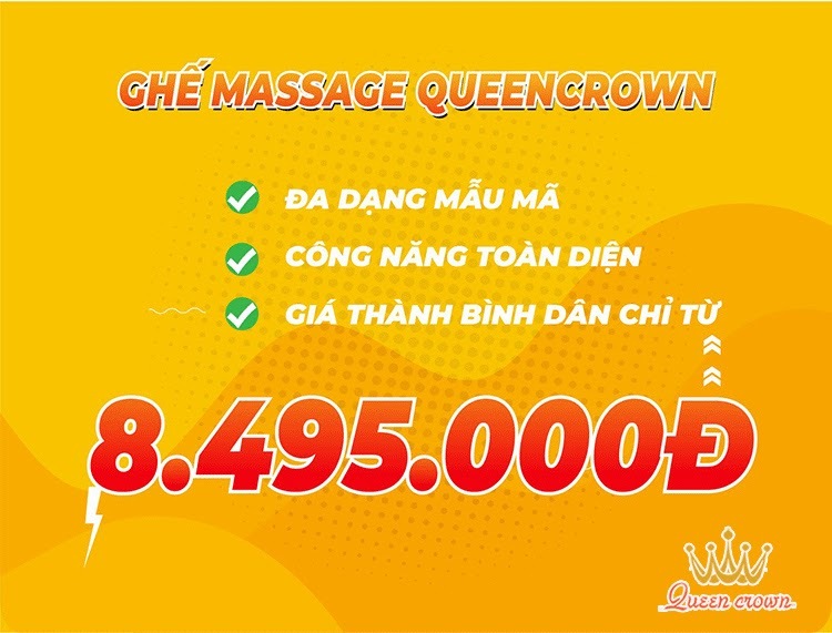 Queen Crown thương hiệu đang chiếm lĩnh thị trường ghế massage