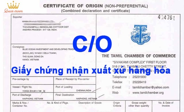 Giấy chứng nhận ghế massage nhập khẩu
