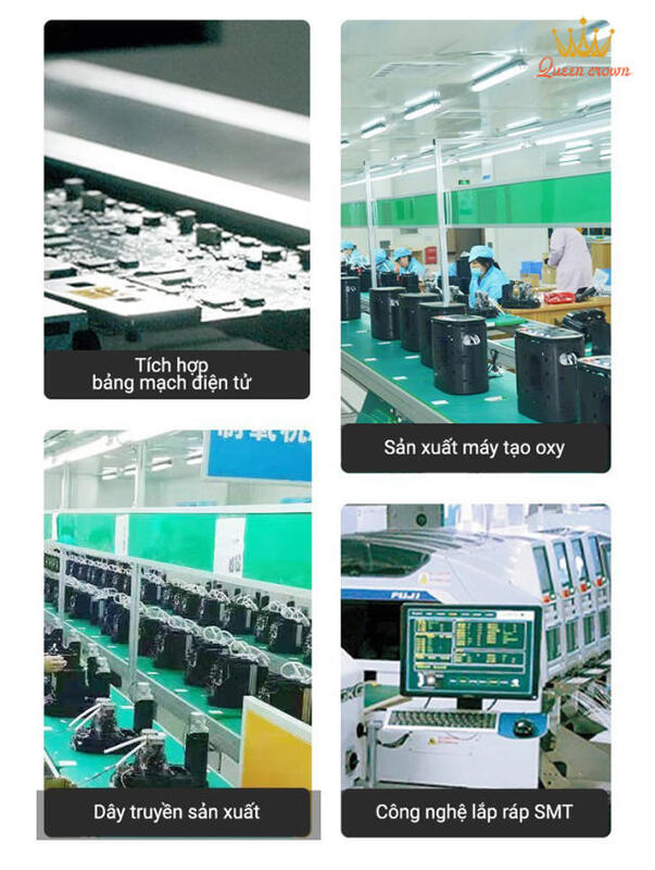 Máy tạo oxy Queen Crown QC KE-Y202 sản xuất trên dây chuyền hiện đại