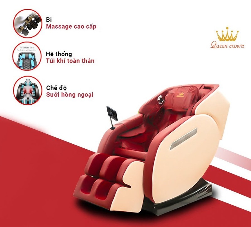 Ghế massage giá rẻ Queen Crown QC L8 được có nhiều cải tiến hiện đại
