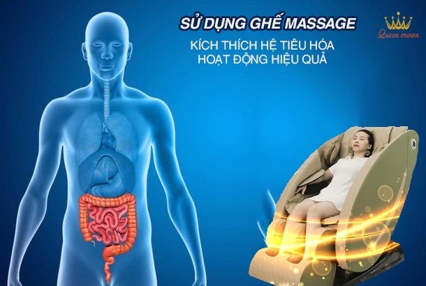Công dụng ghế massage giúp tiêu hóa tốt hơn