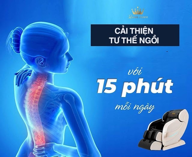 Lợi ích tuyệt vời của ghế massage giúp cải thiện tư thế ngồi đúng