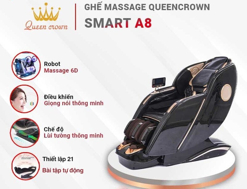 Ghế massage Queen Crown thiết lập nhiều bài tập tự động