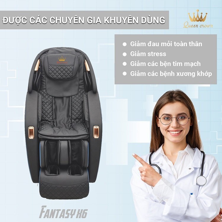 Ghế massage cao cấp Queen Crown Fantasy X6