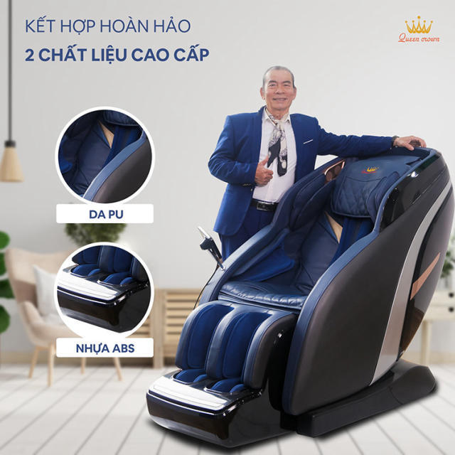 Ghế massage Queen Crown QC A5 Sport  được làm từ nguyên liệu cao cấp